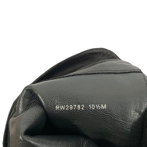 Stuart Weitzman Black Leather Wedge Tall Boots Sz 10.5 - Picture 5 of 7